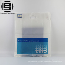 Durable white printed garment die cut bags